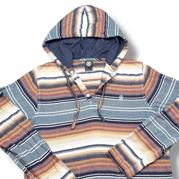 Element Striped Hoodie - Blue, Brown, White - Picture 1 of 9